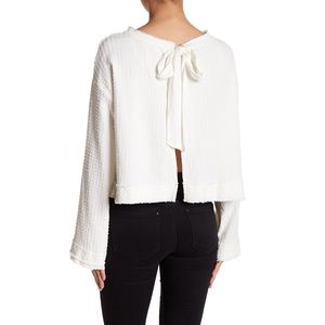 Free People Walking in Hueco Back Tie Top